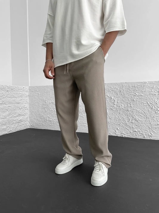 Ribbed Trousers - Relaxed Fit - My Store